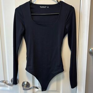 Abercrombie soft A&F Collection black bodysuit